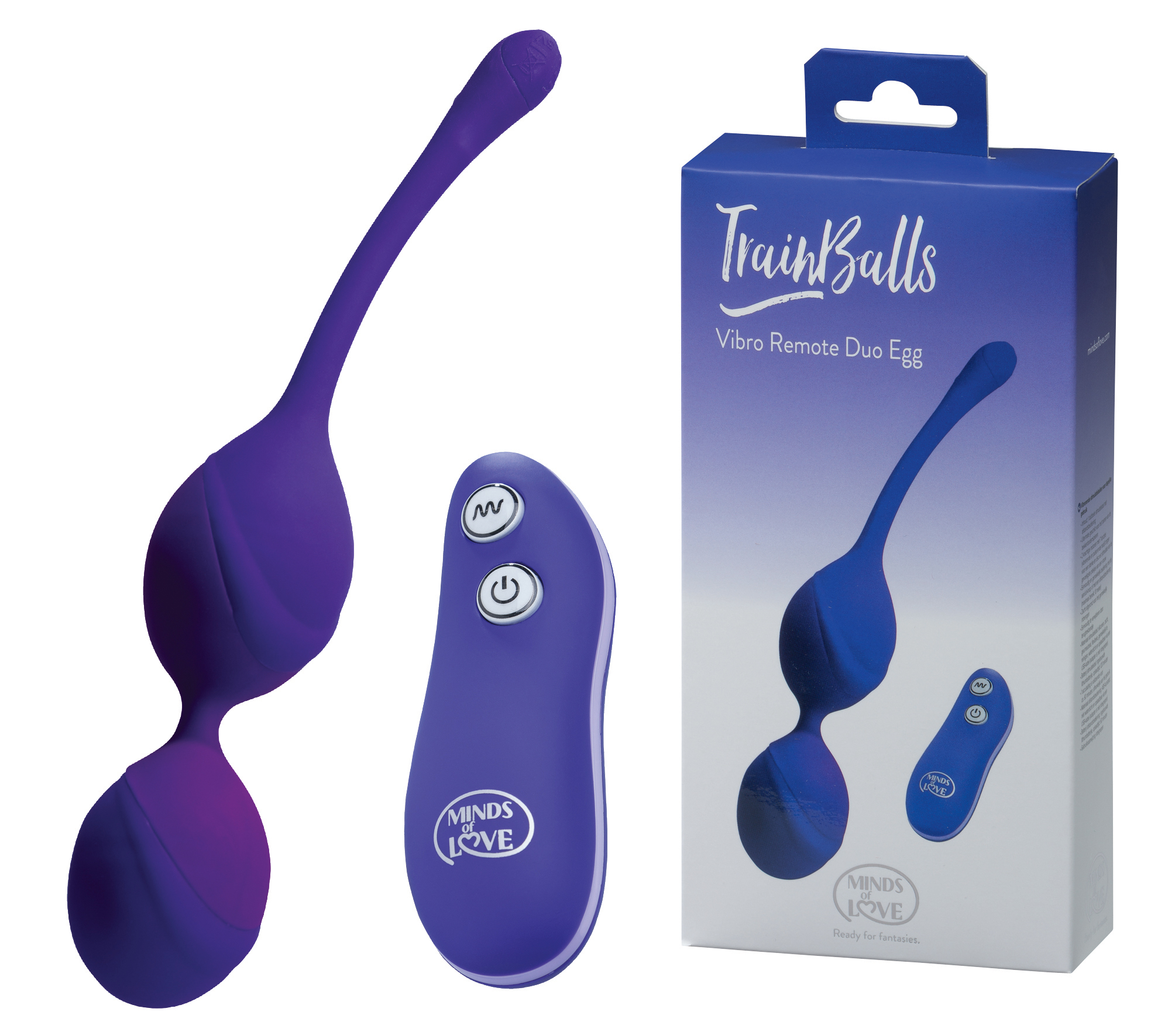 Kulki gejszy zdrowe mięśnie kegla MINDS of LOVE TrainBalls Vibro Remote Duo Egg purple