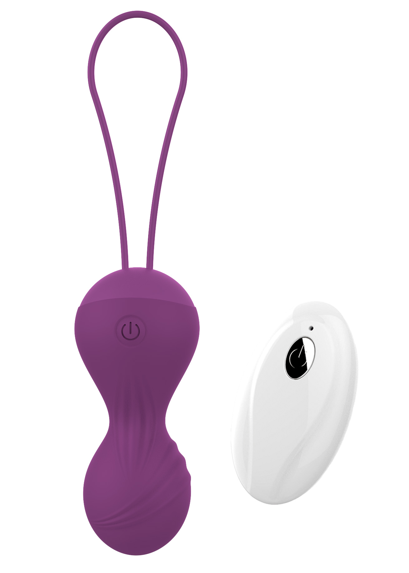 Kulki gejszy sposób na hemoroidy Vibrating Silicone Kegel Balls USB 10 Function / Remote control -Purple