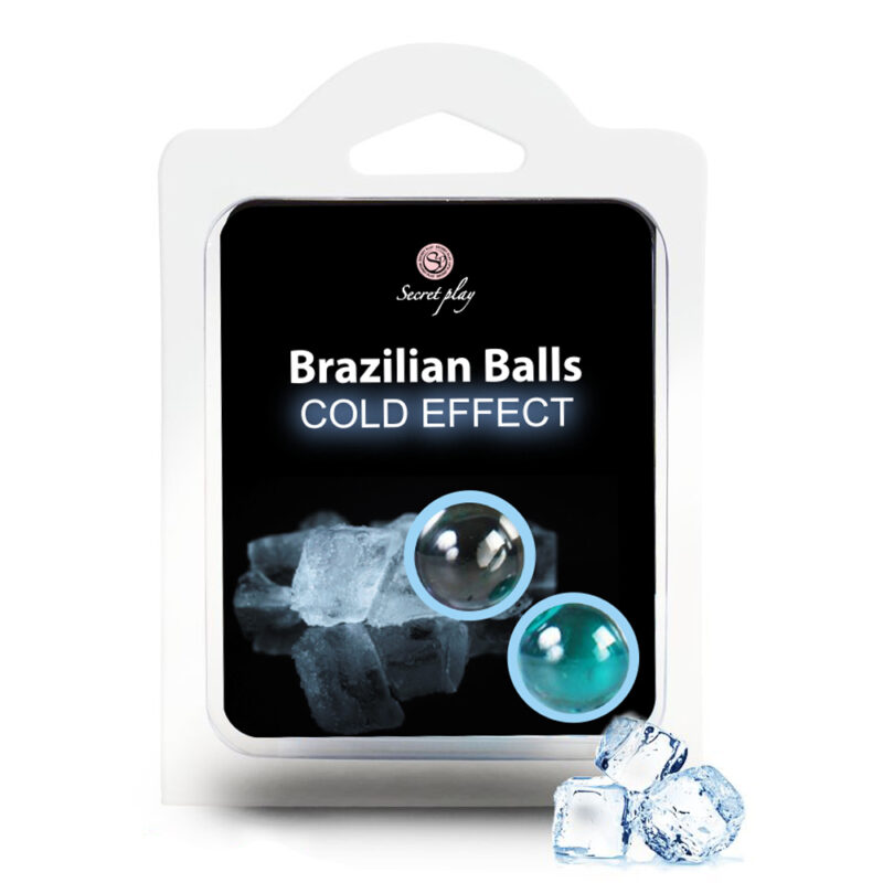 Lubrykant kulki brazylijskie zestaw 2 BRAZILIAN BALLS COLD EFFECT Secret Play żel  na super mocny orgazm