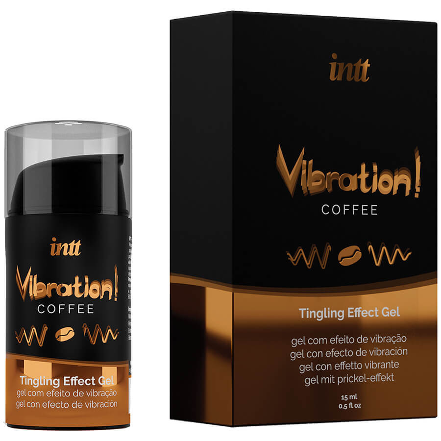 Żel do orgazmu wibrator w płynie unisex VIBRATION! Coffee 15 ml Intt żel  na super mocny orgazm