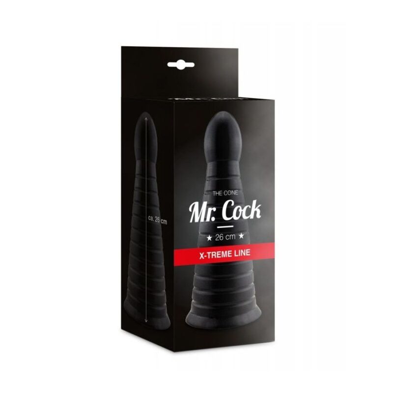 Dildo analne Mr.Cock X-Treme Line Cone Analplug black ca.26cm zabawka do penetracji analnej