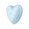 Satisfyer Cutie Heart (Blue) - Pulsacyjny ciśnieniowy stymulator łechtaczki z wibracjami serce - sexyone.pl sex zabawki i bielizna na każdą fantazję