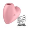 Satisfyer Cutie Heart (Light Red) - Pulsacyjny ciśnieniowy stymulator łechtaczki z wibracjami serce - sexyone.pl sex zabawki i bielizna na każdą fantazję
