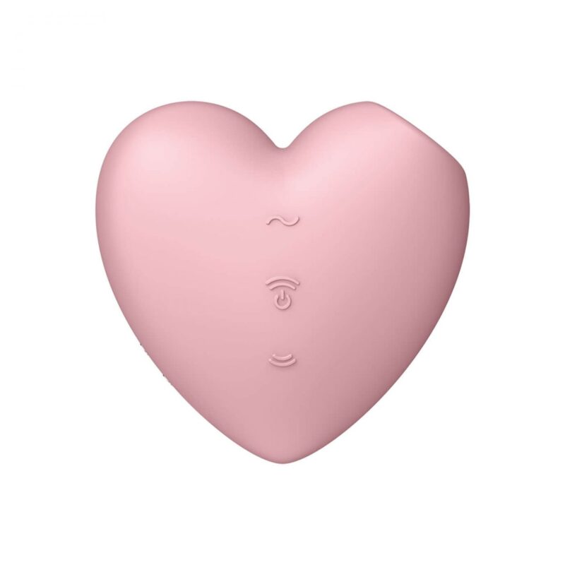 Satisfyer Cutie Heart (Light Red) - Pulsacyjny ciśnieniowy stymulator łechtaczki z wibracjami serce - Sex shop sexyOne - zabawki do seksu i bielizna erotyczna na każdą fantazję