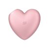 Satisfyer Cutie Heart (Light Red) - Pulsacyjny ciśnieniowy stymulator łechtaczki z wibracjami serce - sexyone.pl sex zabawki i bielizna na każdą fantazję