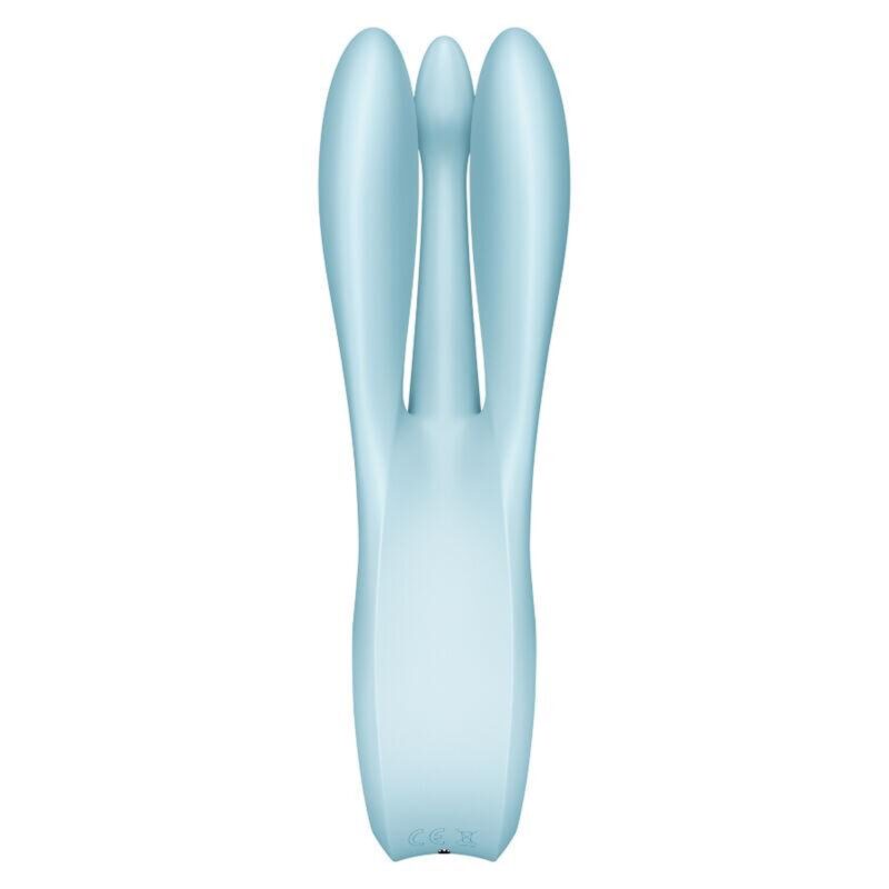 Satisfyer Threesome 1 light blue - Stymulator wibracyjny łechtaczki i warg sromowych - obrazek 4