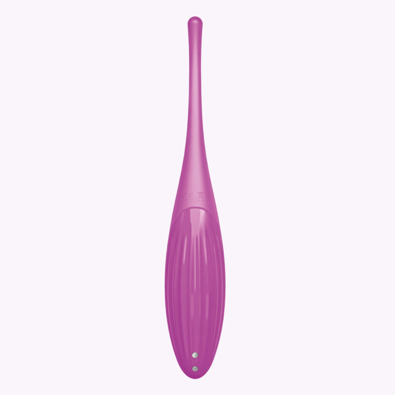 Satisfyer Twirling Joy (fuchsia) - Wibrator punktowy ze stymulacją powietrzną łechtaczki i sutkówrowny aplikacją - obrazek 2