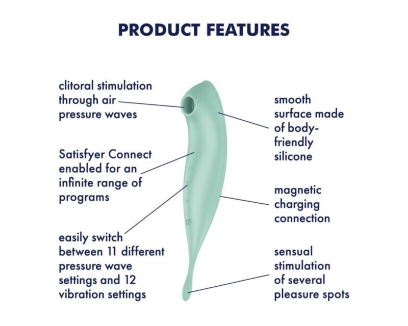 Satisfyer Twirling Pro Connect App mint - Wibrator punktu G sterowany aplikacją - Sex shop sexyOne - zabawki do seksu i bielizna erotyczna na każdą fantazję