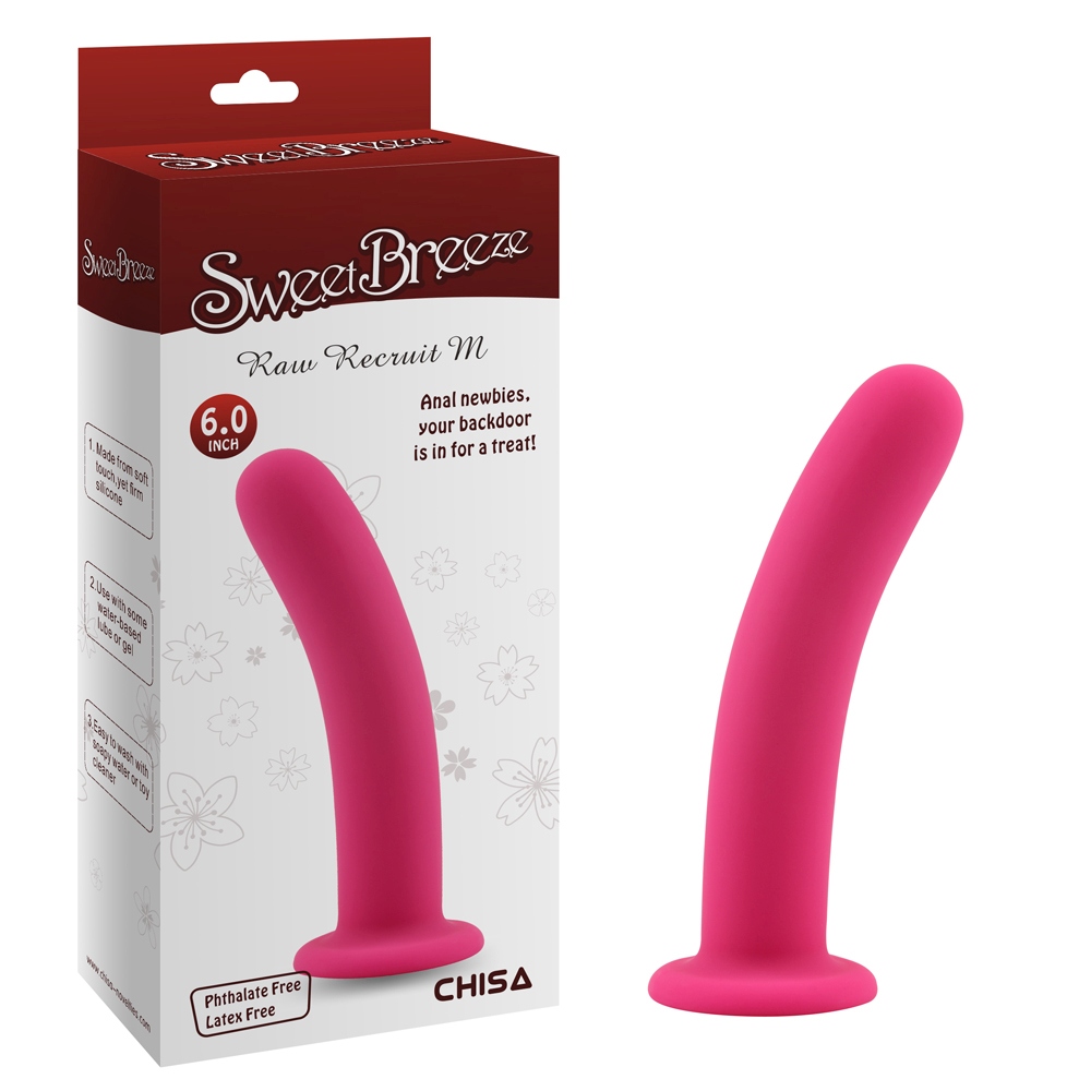 Sweet Breeze Raw Recruit M Pink - Gładkie dildo analne zabawka do penetracji analnej