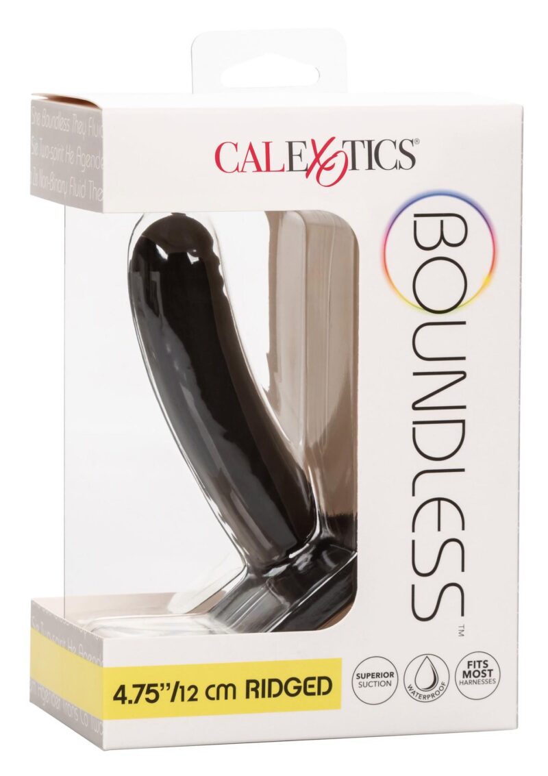 Prążkowane dildo analne z przyssawką do strap-on Boundless 12cm Ridged - Sex shop sexyOne - zabawki do seksu i bielizna erotyczna na każdą fantazję