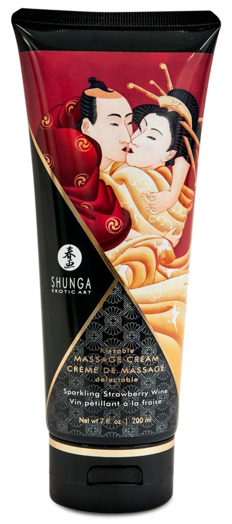 Shunga Massage Cream Sparkling Strawberry Wine zrobi nastrój w sypialni