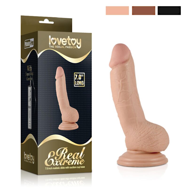Lovetoy 7"" Real Extreme Dildo Flesh Dildo Realistyczne zabawka do zabaw erotycznych