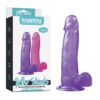 Lovetoy 8"" Jelly Studs Crystal Dildo Large Purple Dildo Żelowe zabawka do zabaw erotycznych