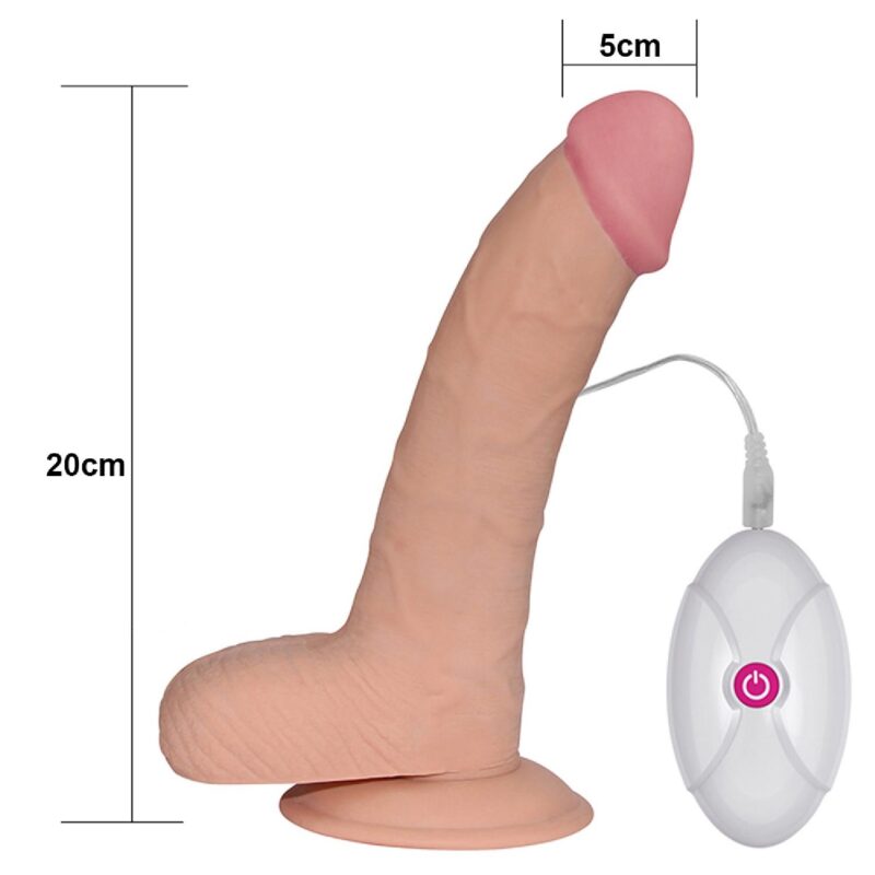 Lovetoy 8.8"" The Ultra Soft Dude Vibrating Wibratory Realistyczne zabawka do zabaw erotycznych