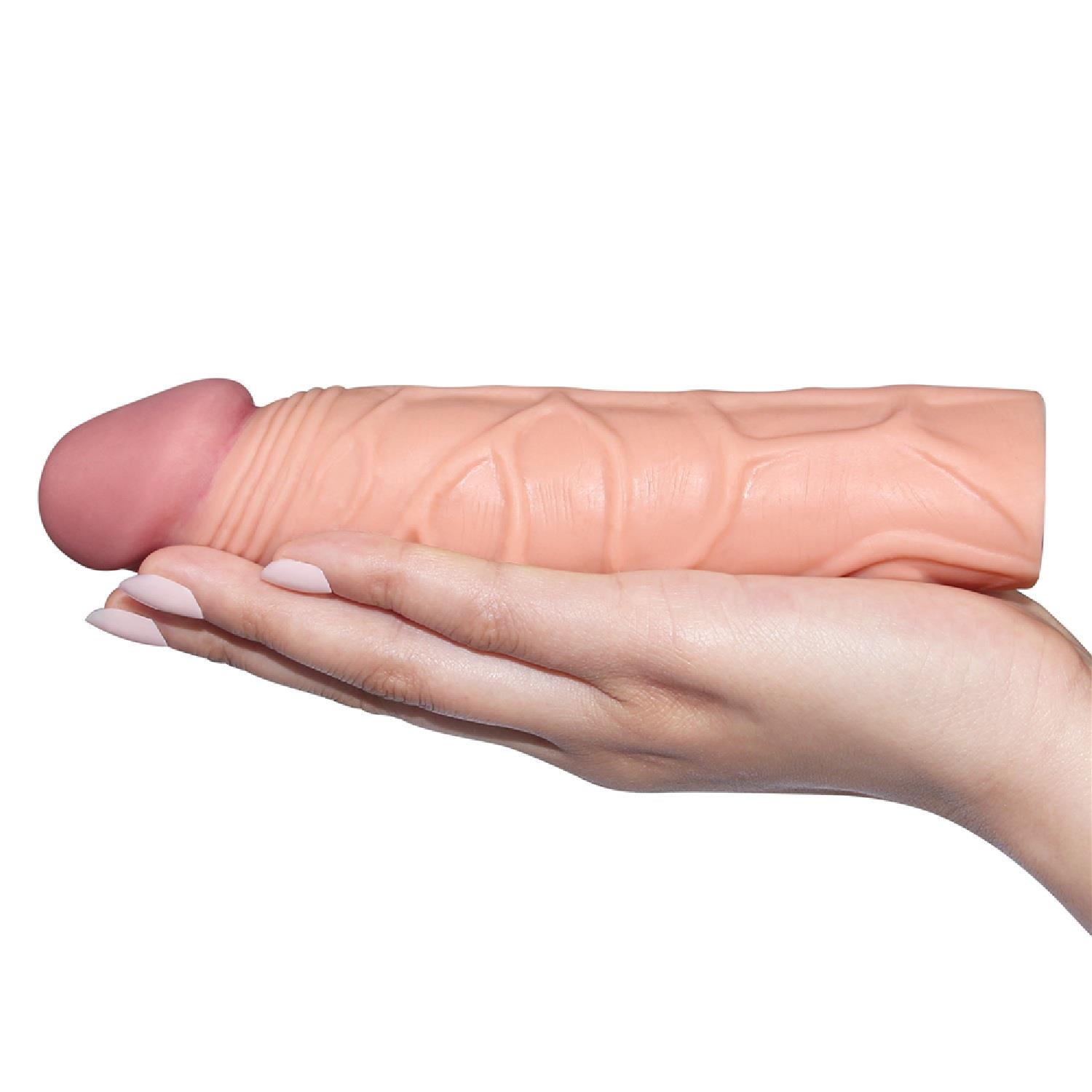 Lovetoy Add 1"" Pleasure X Tender Penis Sleeve Flesh Nakładki Przedłużki zabawka do zabaw erotycznych