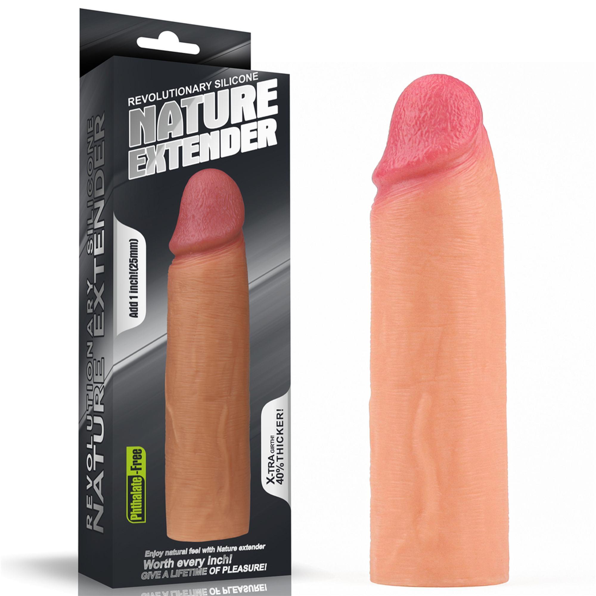 Lovetoy Add 1"" Revolutionary Silicone Nature Extender Nakładki Przedłużki zabawka do zabaw erotycznych