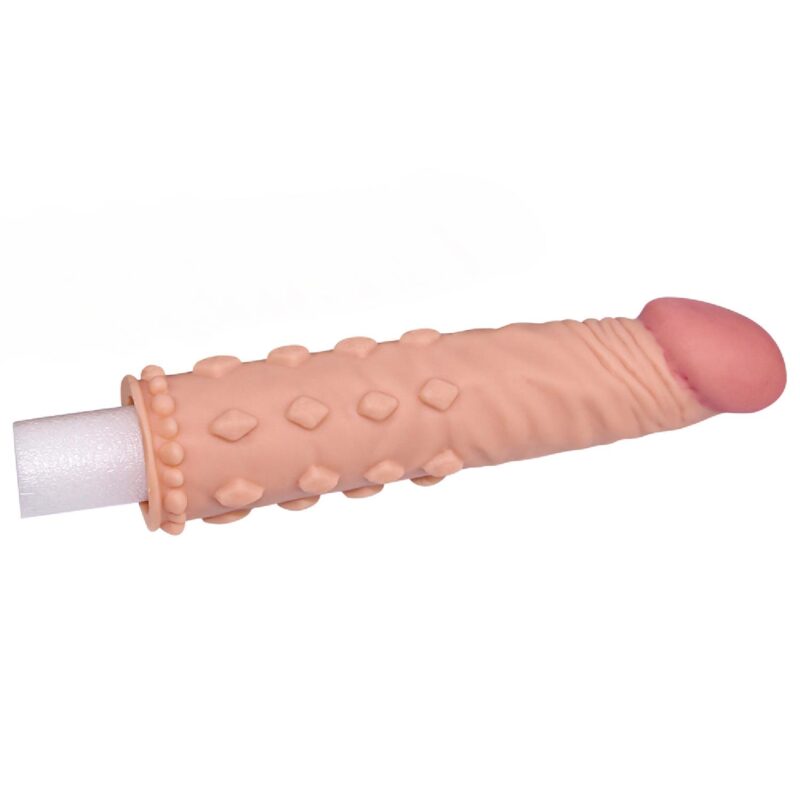 Lovetoy Add 2"" Pleasure X Tender Penis Sleeve Flesh Nakładki Przedłużki zabawka do zabaw erotycznych