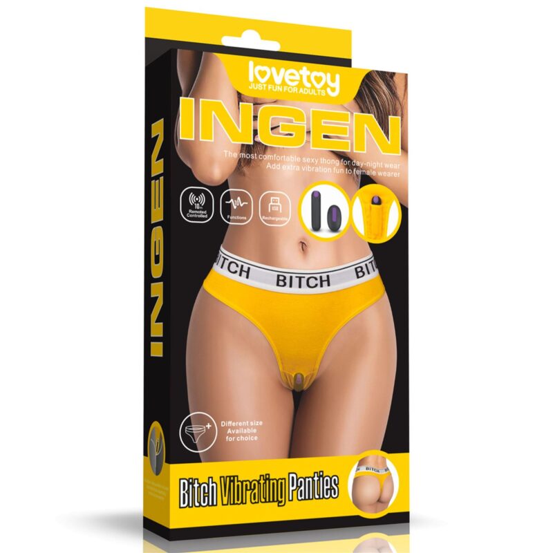 Lovetoy Bitch Vibrating Panties (28~32 inch waist ) Wibratory Stymulatory zabawka do zabaw erotycznych
