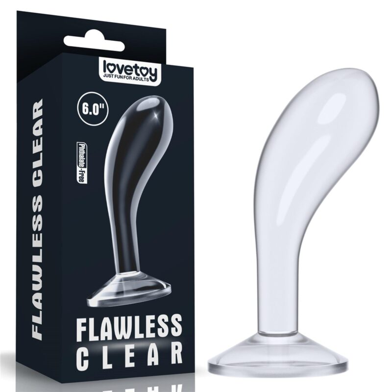Lovetoy Flawless Clear Prostate Plug 6.0'' Anal Plugi zabawka do zabaw erotycznych