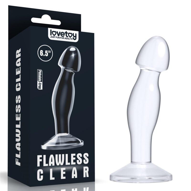 Lovetoy Flawless Clear Prostate Plug 6.5'' Anal Plugi zabawka do zabaw erotycznych