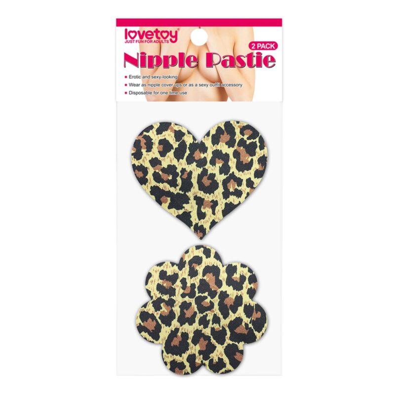 Lovetoy Leopard Sexy Nipple Pasties (2 Pack) Bielizna damska Pozostałe zabawka do zabaw erotycznych