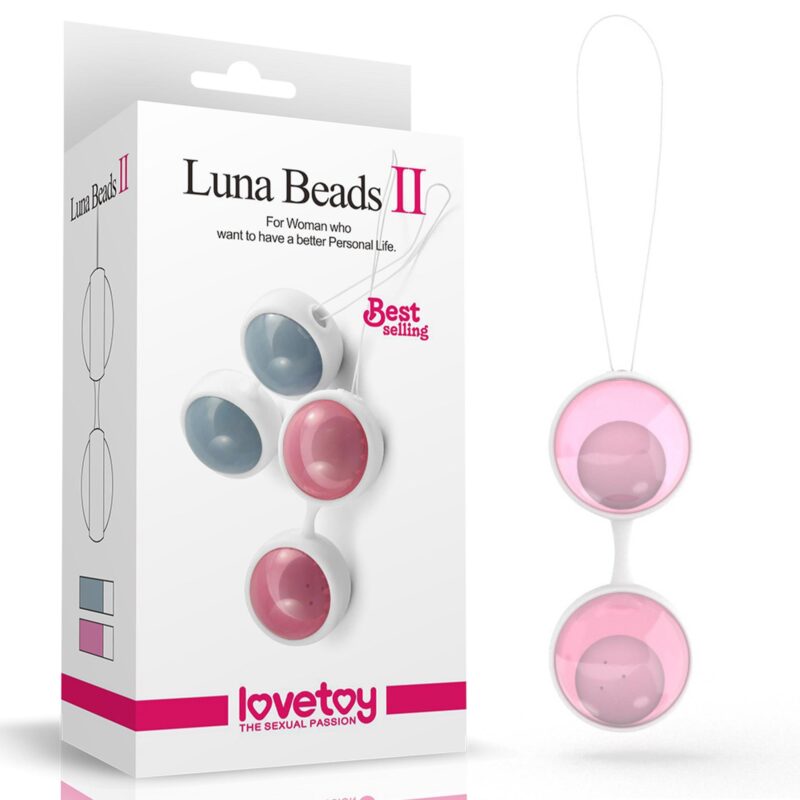 Lovetoy Luna Beads II  Pink Kulki Bez wibracji zabawka do zabaw erotycznych