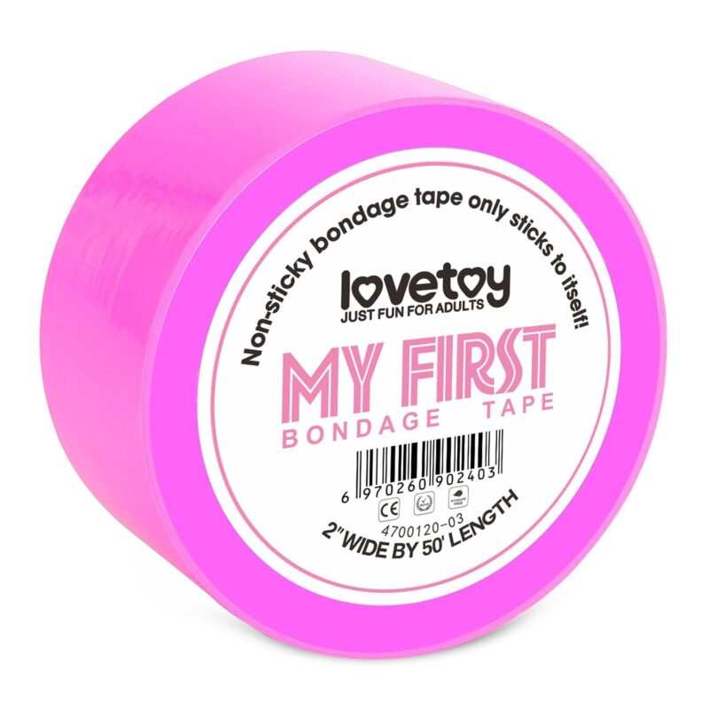 Lovetoy My First Non Sticky Bondage Tape Fuchsia BDSM Wiązania - Kagańce zabawka do zabaw erotycznych