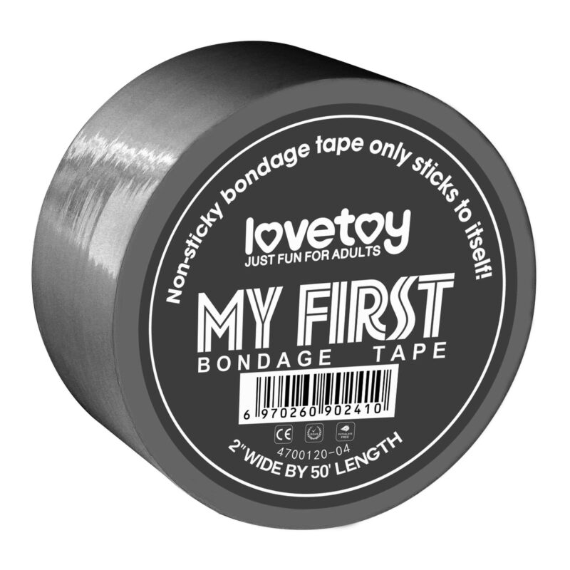 Lovetoy My First Non Sticky Bondage Tape Grey BDSM Wiązania - Kagańce zabawka do zabaw erotycznych