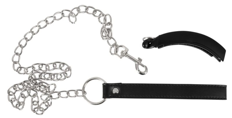 Mocny gadżet do sex niewoli i orgazmu przez ból BK Pussy clamp with a leash Bad Kitty